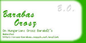 barabas orosz business card